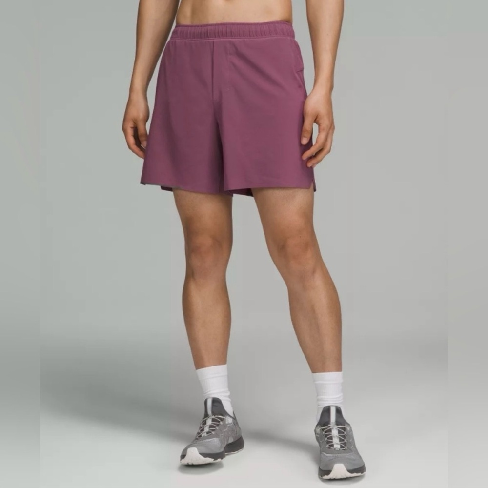 Lululemon Men’s Lined Surge Shorts 6” Vintage Plum SMALL running gym sports